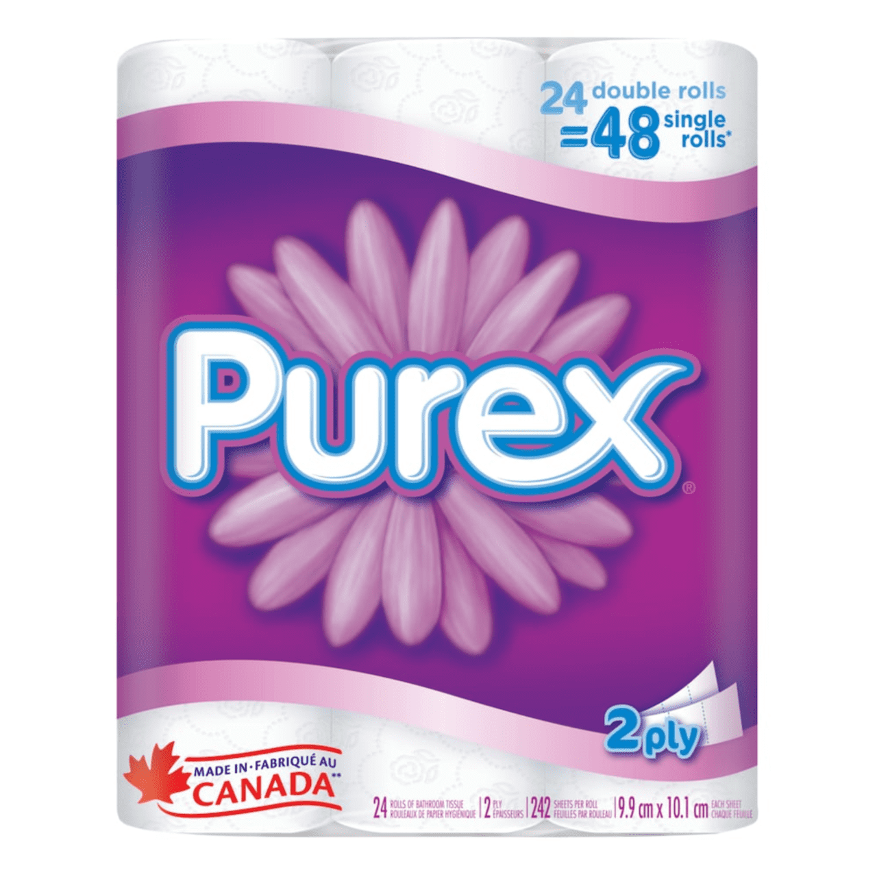 Purex Double Roll 24s 242sht 2ply Bathroom Tissue