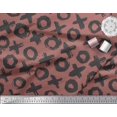 thumbnail image 3 of Soimoi Brown Cotton Poplin Fabric Circle & Cross Geometric Decor Fabric Printed Yard 56 Inch Wide, 3 of 4