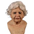 thumbnail image 1 of Gupgi Old Man Woman Mask, Realistic Halloween Human Wrinkle Face Mask, 1 of 2
