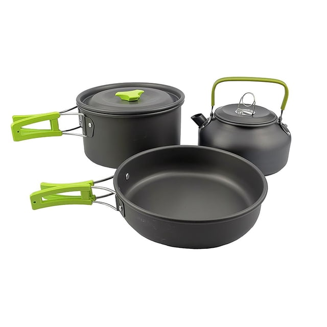 Ensemble de Vaisselle de Camping de Qualité Kit de Vaisselle de Camping Batterie de Cuisine de Camping Batterie de Cuisine de Camping Vaisselle pour Camping en Plein Air Randonnée Sac à Dos Randonnée Pique-Nique