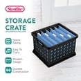 thumbnail image 3 of Sterilite Bac de Rangement Empilable en Plastique, Noir, Lot de 24, 3 of 9