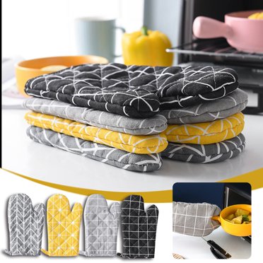 Iumwxz Nitrile Gloves Latex Gloves 2pc Oven Gloves Grill Gloves Slippery Cooking Gloves for Cooking Baking Grilling Work Gloves Black Silica Gel Holiday Gift Finder
