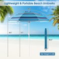 thumbnail image 3 of Gymax Parasol de Plage Portable pour Patio de 6,5 Pi, Ajustable, 3 of 9