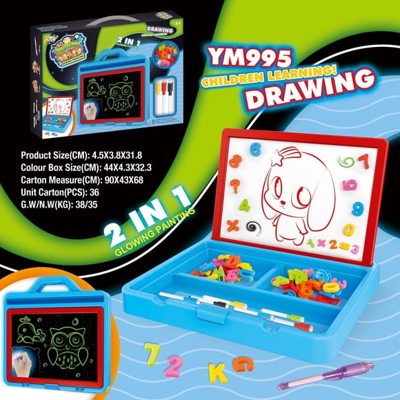 LSLJS Draw with Fun/ Drawing Board for Kids A3, A4, A5, 6 Stencils and Pen Up Drawing Board, Boys, Girls Toys & Gifts for Birthday & Christmas