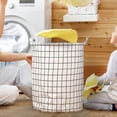 thumbnail image 5 of BKER Patterned Linen Laundry Hamper Without Lid Large Open Top Dirty Stylish And Breathable Fabric For Bedroom Or Bathroom Easy And Durable Design, 5 of 5