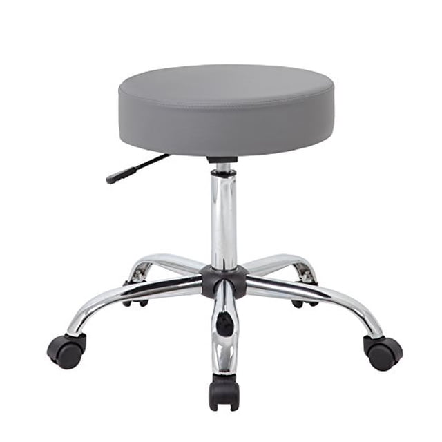 Boss Office Products Tabouret Médical Réglable Rembourré Gris