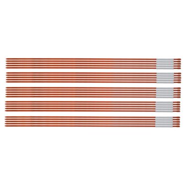 WFLNHB 25 Pcs Marqueurs d'Allée Orange Piquets à Neige Diamètre 5/16 Pouces x 48 Pouces Piquets de Charrue en Fibre de Verre pour Marquage de Chaussée en Saison des Neiges