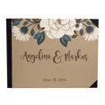 thumbnail image 1 of Darling Souvenir Brown Floral Printed Wedding Guest Book Hardbound Cover Sign In Book Registry Scrapbook-9 x 12 Inches, 1 of 5