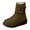 Green, variant on XIMIN Women's Thermal Fleece Lining Anti Skid Mid Calf Boots Waterproof Cloth Warm Snow Boots Round Toe Plush Lining Slip-On Waterproof Winter Boots with Hook And Loop