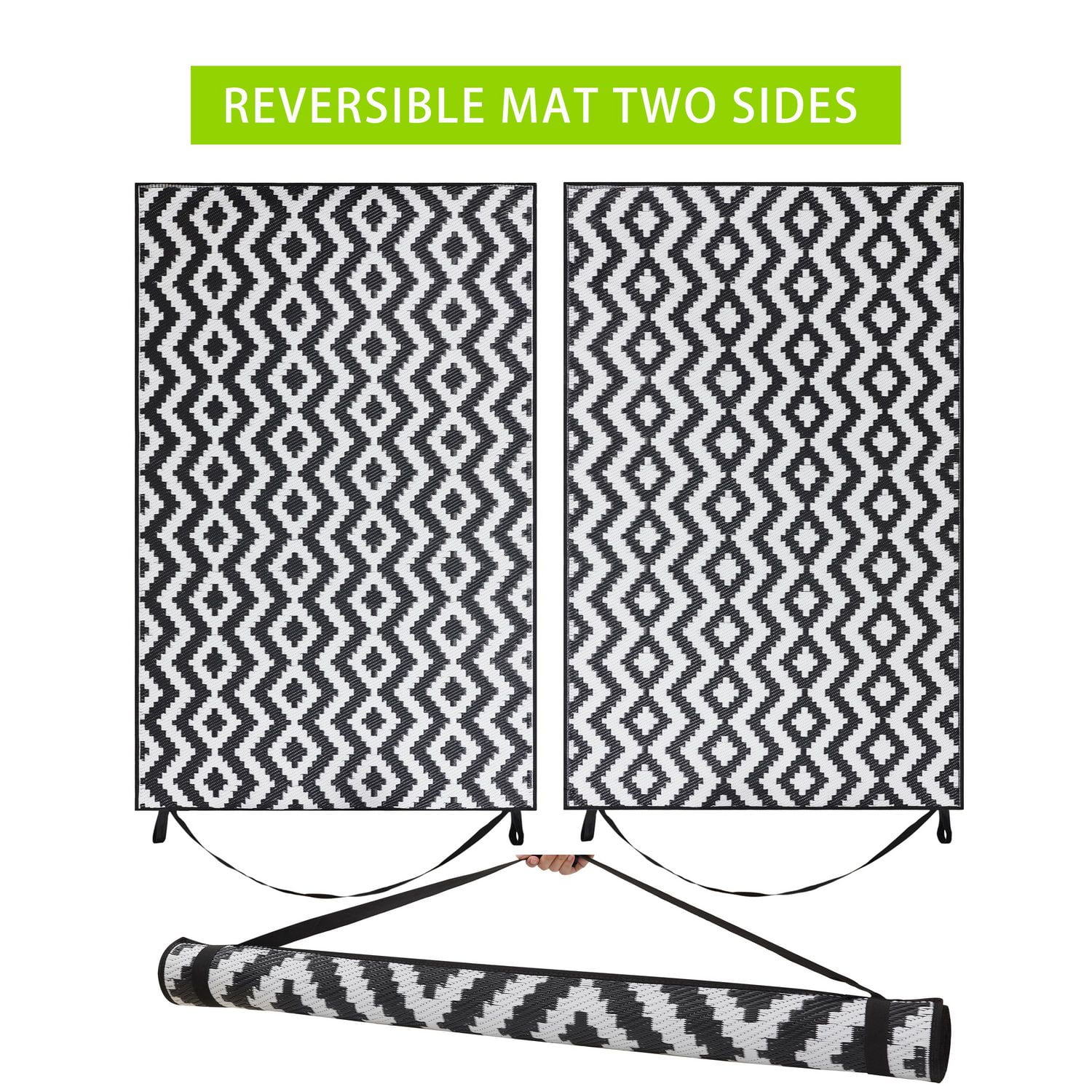 Mainstays 48"x72", polypropylène 100% recyclé, pique-nique extérieur, tapis de plage de Camping Diamond - tapis de plage léger