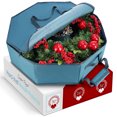 thumbnail image 1 of Hearth & Harbor Wreath Storage Container - Hard Shell Christmas Wreath Storage Bag with Interior Pockets, Dual Zipper and Handles - 30" Premium Wreath Storage Organizer Box, 1 of 7