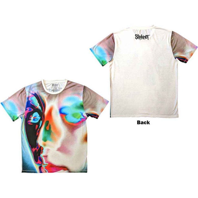 Slipknot Unisex Sublimation T-Shirt Adderall Face (Back Print)