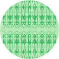 thumbnail image 1 of Ahgly Tapis Rond Lavable en Machine Intérieur Transitionnel Vert, 7 Pieds Rond, 1 of 7