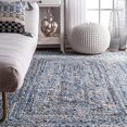 thumbnail image 1 of Aizza Trends Hand Made Hand Braided Natural Jute and Denim Floor Area Rug / Floor Carpet Rug / Natural Jute Rug, 1 of 4