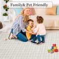 thumbnail image 3 of Aoile 2x6 Runner Rug, Modern Geometric Washable Rug with Non-Slip Backing, Contemporary Accent Carpet for Hallway Laundry, Light Gray, 3 of 9