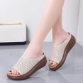 thumbnail image 2 of Summer New Style Roman Folk Style Outer Wear Thick Bottom Slope With Fish Mouth Womens Sandals And Slippers, 2 of 9