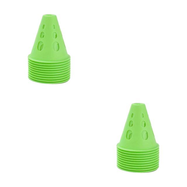 Transemion 10pcs/set Sturdy And Portable Hollow Windproof Roller Skating Pile For Versatile green 2Set
