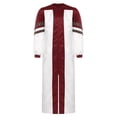 thumbnail image 1 of Sxiwei Robe de Chœur Église pour Hommes Manches Longues Fermeture Éclair Robe de Clerc Col en V Judge Pastor Robes pour Cosplay Bourgogne TTG, 1 of 7