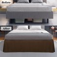 thumbnail image 2 of PiccoCasa Pleated Ruffle Bed Skirts with 14" Drop, King Coffee Color, 2 of 10