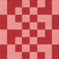 thumbnail image 1 of Ahgly Company Machine Washable Indoor Square Transitional Pastel Red Pink Area Rugs, 5' Square, 1 of 7