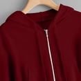 thumbnail image 5 of Timegard Zip up Hoodies for Women Plus Size Cropped Sweatshirts Long Sleeve Shirts Pullover Solid Color, 5 of 5