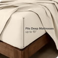 thumbnail image 3 of Bare Home Ensemble de Draps en Flanelle - 100 % Coton - Poche Profonde - Très Grand Simple, Sable, 3 Pcs, 3 of 7