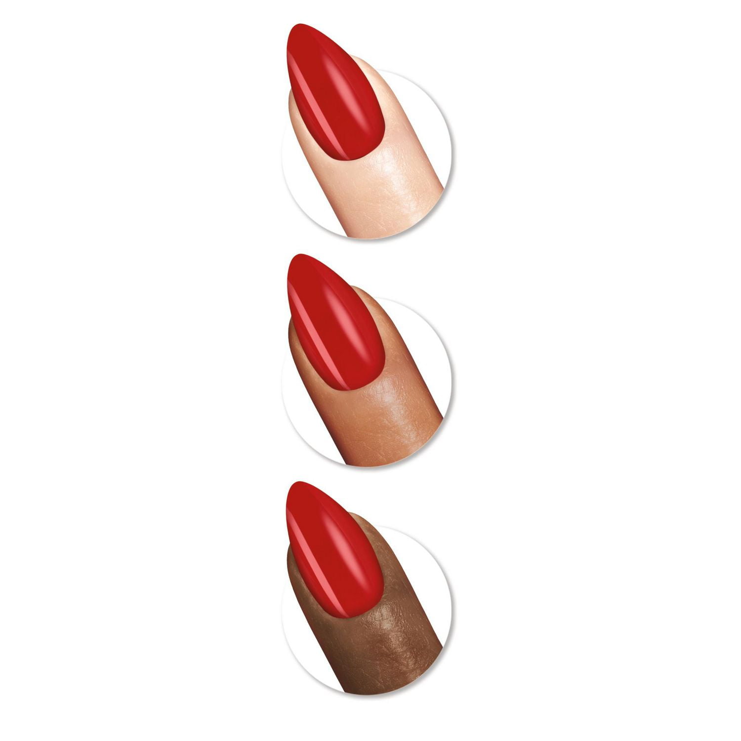 Sally Hansen - Salon Effects® Perfect Manicure™ ongles à coller modèle amande - inclut 24 faux ongles premium , une lime à ongles, un bâtonnet en bois, un tampon de préparation, des languettes adhésiv