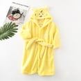 thumbnail image 3 of Sunnyoo Little Boys Hooded Warm Flannel Bathrobe Cartoon Nightrobe Homewear Sleepwear Robe, 3 of 3