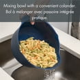 thumbnail image 4 of Mainstays 4qt Colander Mixing Bowl with Pour Spouts & Non-Slip Base, Navy, 4 of 11