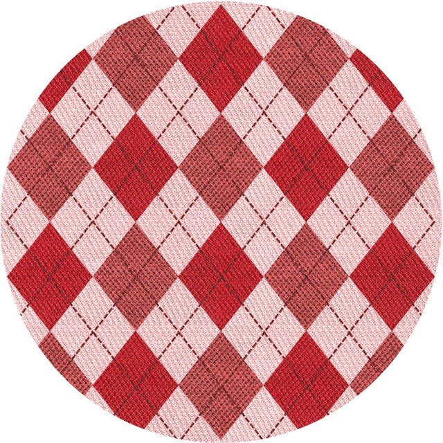 Ahgly Company Tapis d'Intérieur Ronds Transitionnels Roses Lavables à la Machine, 7 Pieds Rond