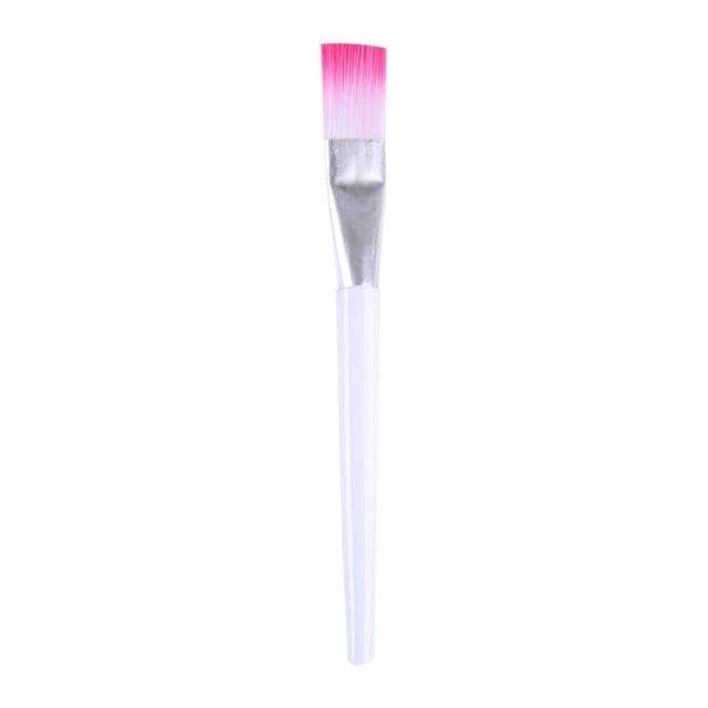 serony Facial Brush Simple Comfortable Applicator Tool Practical Girl Tools Makeup Accessories with Plastic Handle for Home Salon Using White+Pink
