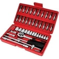 thumbnail image 2 of 46 In 1 Pcs Tool Kit & Screwdriver Socket Set | Multi Purpose Combination Tool Case, Precision Socket Set | Jke1-46in1toolkit | For Car, Bike, Bicycle, Auto, Repair Tool | Extension Bar, 2 of 4