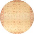 thumbnail image 1 of Ahgly Company Indoor Round Abstract Orange Oriental Area Rugs, 4' Round, 1 of 6