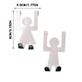 thumbnail image 3 of Over The Door Hooks Stainless Steel Lovers Shaped Hook Reversible Over Door Cabinet Drawer Hook Cabinet with Doors, 3 of 9