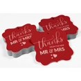 thumbnail image 4 of Inkdotpot Pack Of 100 Thanks From The New Wedding Paper Tags DIY Craft Bracket Shape Real Rose Gold Foil Hang Tags, 4 of 7