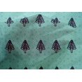 thumbnail image 4 of oneOone Cotton Silk Turquoise Blue Fabric Tree & Geometric Block Sewing Craft Projects Fabric Prints By Yard 42 Inch Wide, 4 of 4