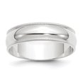 thumbnail image 1 of 10KW 6mm LTW Milgrain Half Round Band Size 6.5 Size 6.5, 1 of 4