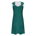 thumbnail image 4 of Penkiiy Robes de Printemps pour Femmes 2024 Décontractées Imprimées Amples Couleur Unie Col Rond Tempérament Élégantes Robes Dos Nu L Vert, 4 of 5