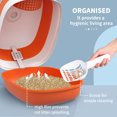 thumbnail image 4 of PawHut Cat Litter Box with Lid, Covered Litter Box w/ High Sides, Orange, 4 of 10