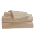 thumbnail image 1 of Comfy Bamboo World 9900 Series Embroidered Bedsheets Sheet Set, King Size, Cream, 1 of 5