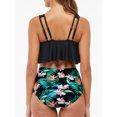 thumbnail image 4 of Maillot de Bain Deux Pièces pour Femme, Bikini à Volants Imprimé, Ensemble de Bain, Tenue de Plage, 4 of 8