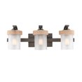 thumbnail image 4 of Chatham Luminaire de Coiffeuse à 3 Lumières en Blanc Naturel avec Verre Clair Sablé, 4 of 5