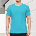 thumbnail image 2 of Dagugfen Tops for Men Summer Short Sleeve Round Neck Lightweight Casual Basic Tee Shirts Solid Color, 2 of 6