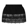 thumbnail image 4 of Women Adjustable Layering Fake Top Lower Sweep  Mini Skirt Shirt Extender Plus Black XXXXXL, 4 of 6