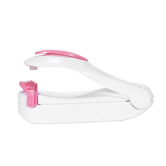 1 Pc Portable Household Mini Sealing Machine Heat Food Saver for Plastic Bags Package Gadgets Tools Heat Press, Pink