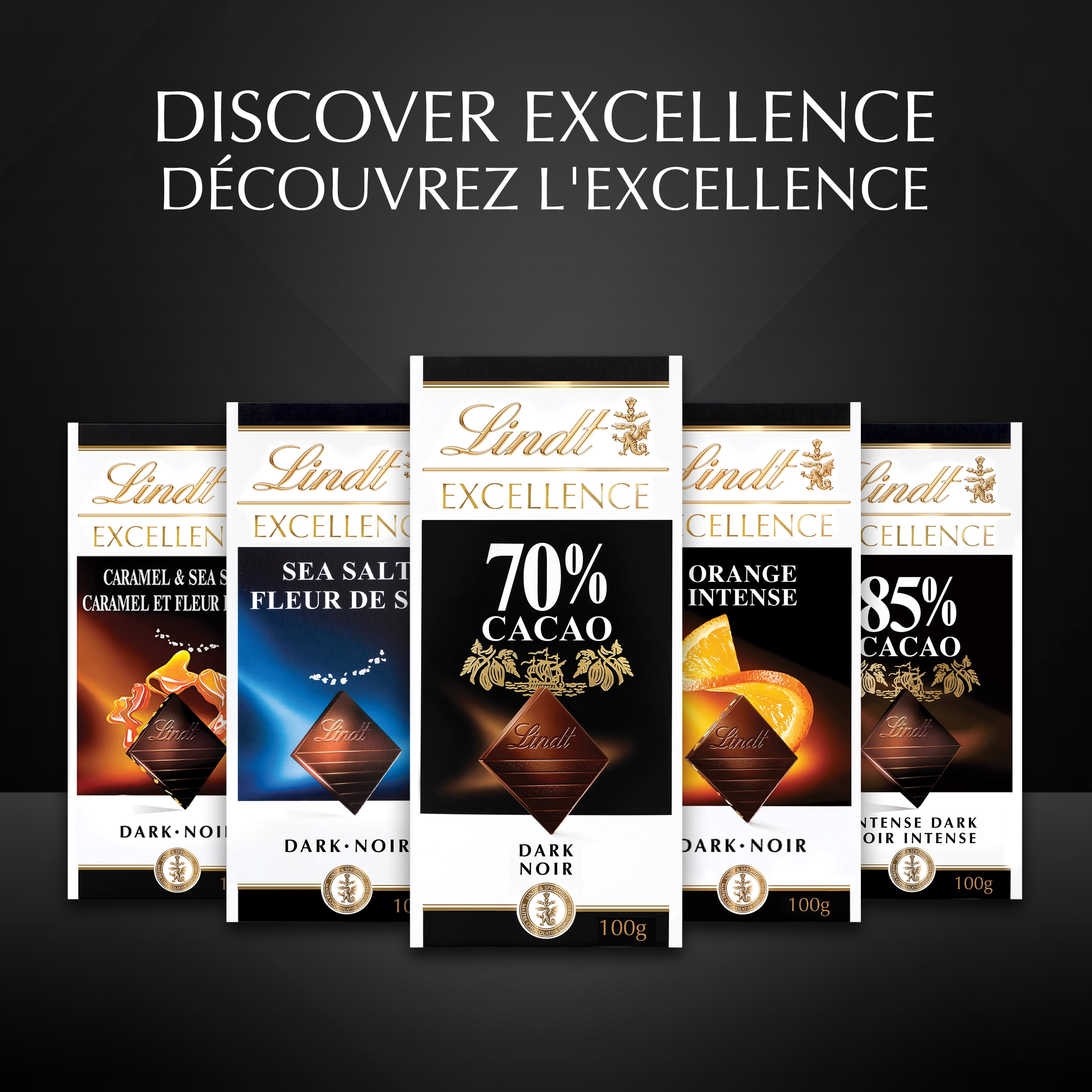 Chocolat noir Lindt EXCELLENCE Ecuador à 75 % de cacao – Barre (100 g)