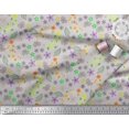thumbnail image 3 of Soimoi Gray Polyester Crepe Fabric Leaves,Insect & Floral Artistic Print Sewing Fabric BTY 42 Inch Wide, 3 of 3