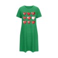 thumbnail image 4 of Kaemgyyd Chemises de Nuit pour Femmes Été Amples Douces Chemises de Nuit Fluides Manches Courtes Chemises de Sommeil Col en V Vêtements de Nuit Robe de Pyjama, 4 of 6
