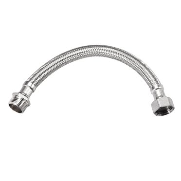 Uxcell G1/2 Female x G1/2 Male Length SUS304 Faucet Supply Line 8 inch