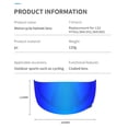 thumbnail image 4 of REVO Dark Tea Blue Replacement Helmet Lens for LS2 FF352/384/351/369/802 - Anti-UV, Anti-Fog, Anti-Scratch PC Material, Windproof, Sunlight Protection, Easy Installation for Full Face Helmets, 4 of 6